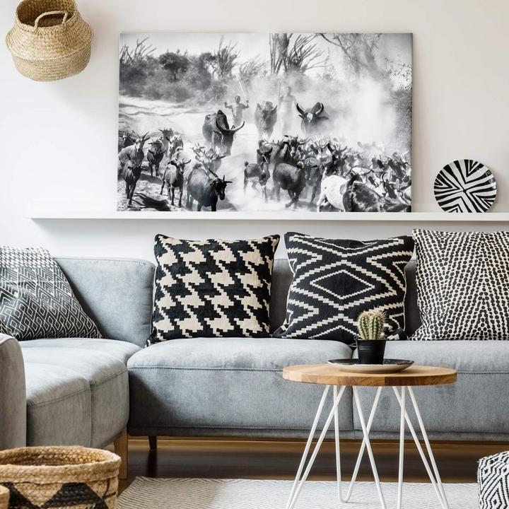 Actual product image Trenddeko Goat herd in Africa (120 x 75 cm)