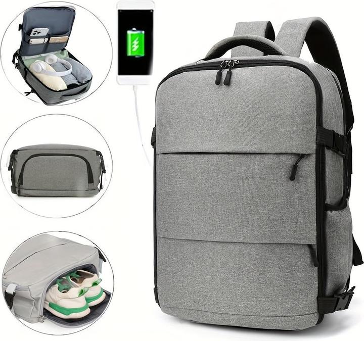 Immagine prodotto Only-Bags.Store Vielseitiger Reiserucksack mit Schuhfach - stylisches und strapazierfähiges Nylon, verstellbare