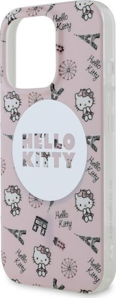 Produktbild Hello Kitty HKHMP16LHAOPP iPhone 16 Pro 6,3" różowy/pink hardcase IML All Over Paris Magsafe (Apple iPhone 16 Pro)