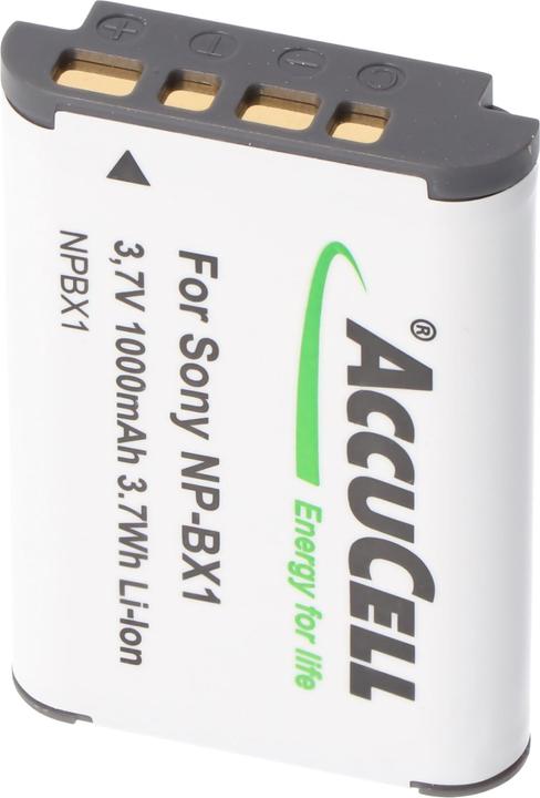 Actual product image AccuCell battery suitable for Sony NP-BX1, Cyber-shot DSC-RX100, not original battery