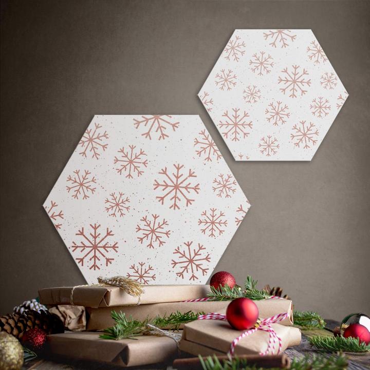 Image du produit Trenddeko Effet cuivre Flocons de neige Cristaux de glace (55 x 47 cm)