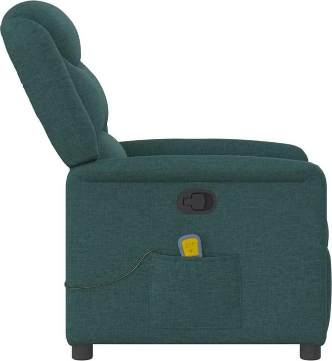 Immagine prodotto VidaXL Poltrona massaggiante Tessuto verde scuro Poltrona massaggiante TV