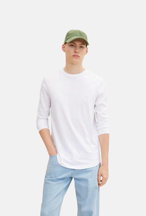Produktbild Tom Tailor Longsleeve Unifarbenes Langarmshirt mit Rundhalsausschnitt (XXL)