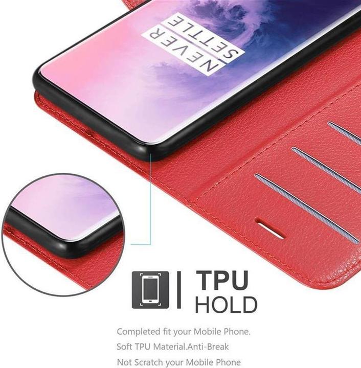 Actual product image Cadorabo Book with stand function cover (OnePlus 7 Pro)