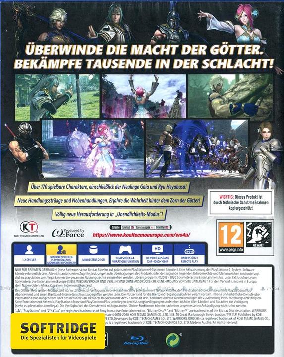 Immagine prodotto Koei Tecmo Guerrieri Orochi 4 Ultimate (PS4, EN)