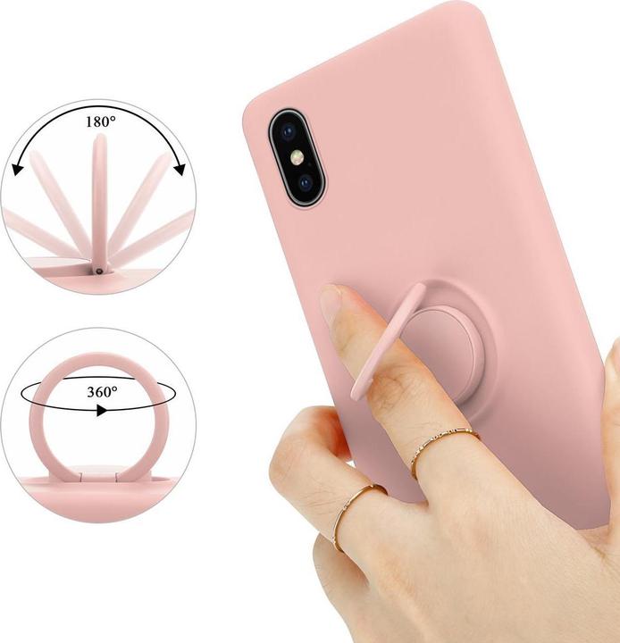 Actual product image Cadorabo TPU Liquid Ring Silicone Case Cover (Apple iPhone X)