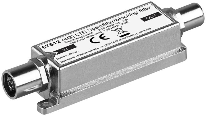 Immagine prodotto Goobay Filtro di blocco LTE/4G Coax maschio - Coax femmina (Amplificatore)