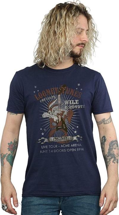 Immagine prodotto Looney Tunes Maglietta in cotone con chitarra Wile E Coyote da uomo (XL)