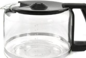 Krups Glaskanne mit Deckel schwarz