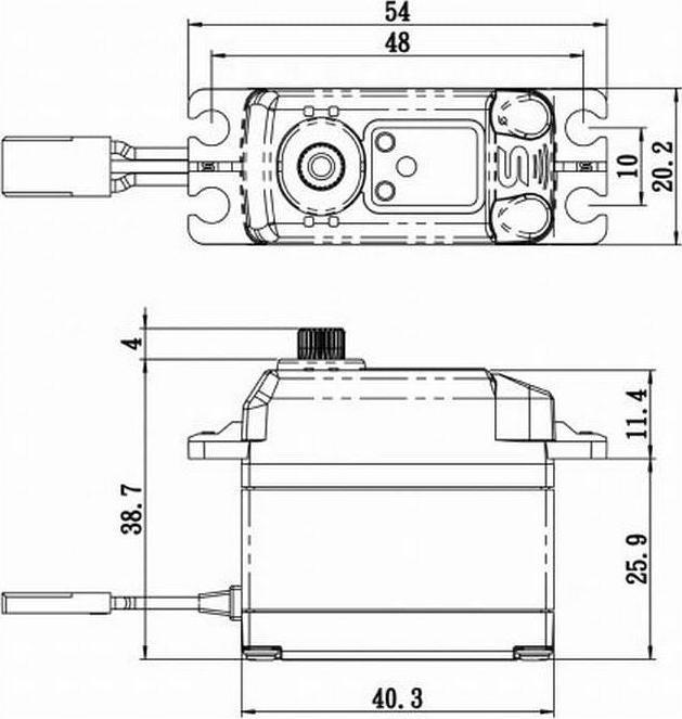 Actual product image Savöx Standard Servo SB-2270SG+ 40 kg Digital HV