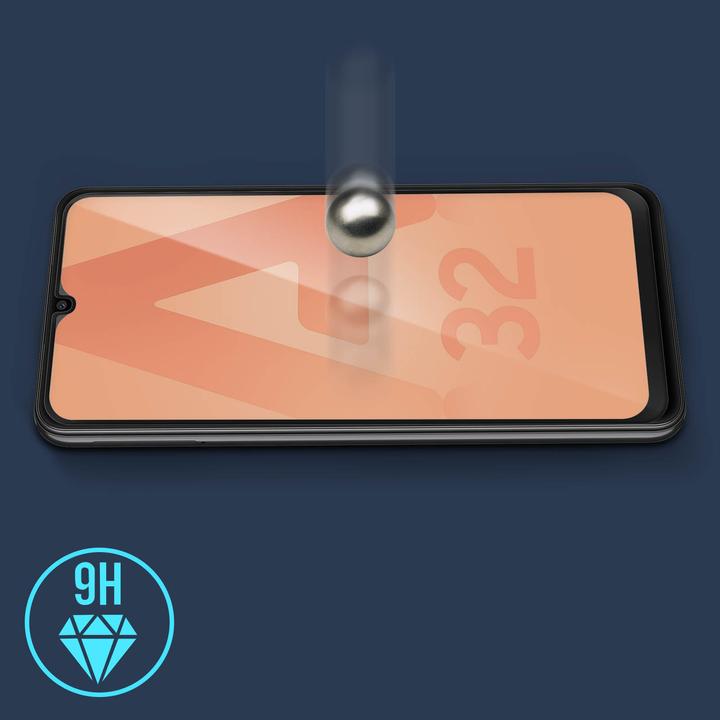 Actual product image Avizar bulletproof glass, glass protective film, protective glass (1 Piece, Samsung Galaxy A32)