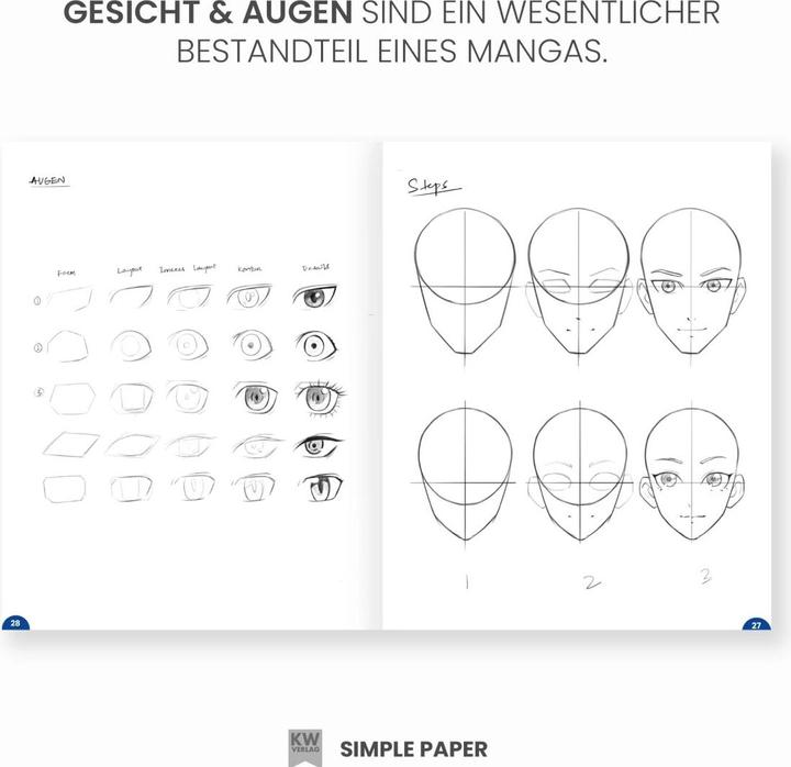 Produktbild SimplePaper Manga zeichnen lernen für Anfänger & Fortgeschrittene (Deutsch, SimplePaper, Knecht & Walde GbR|K & W Verlag|SimplePaper, 2022)