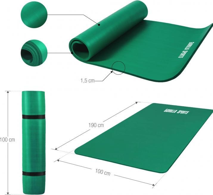 Actual product image Gorilla Sports Yoga mat (15 mm)