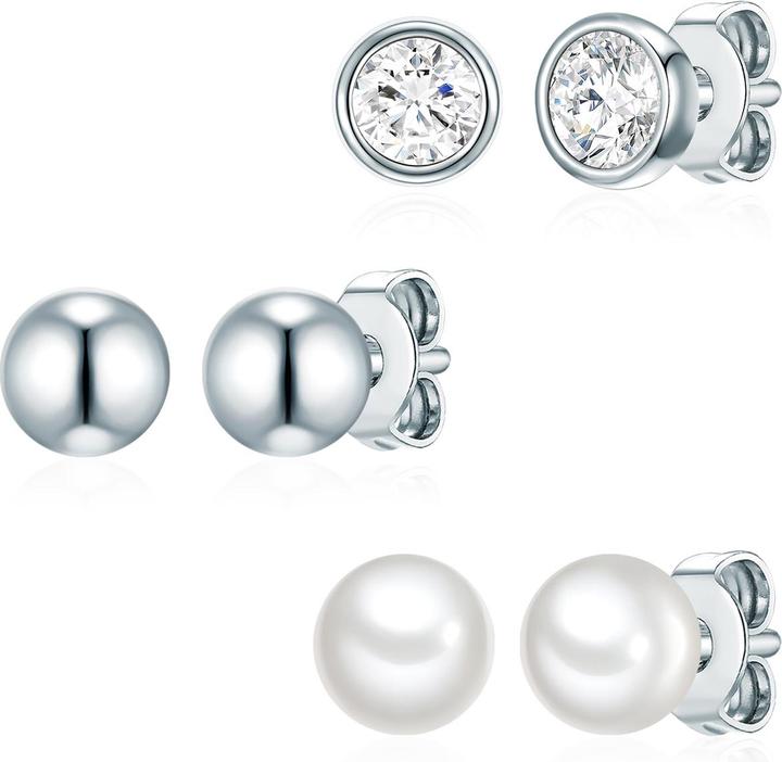 Produktbild Rafaela Donata Damen Sterling Silber verziert mit Kristallen von Swarovski® Süsswasser-Zuchtperle silber - 12522 (Sterling Silber)