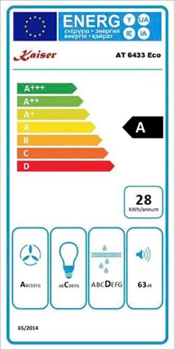 Label énergétique Kaiser AT 6433 Eco (Hotte murale)