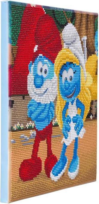 Image du produit Craft Buddy Schtroumpfette et le Grand Schtroumpf, image 30x30cm Crystal Art
