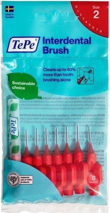 TePe Original Interdental Brushes 0.5Mm Red 8Pcs (8 x, 0.50 mm)