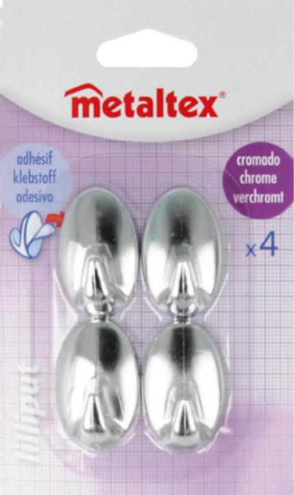 Image du produit Metaltex Crochet Liliput 4 pièces chrome inox 294612010