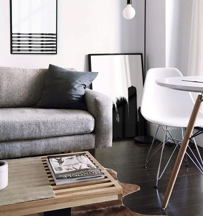 Actual product image Trenddeko black brush (50 x 60 cm)