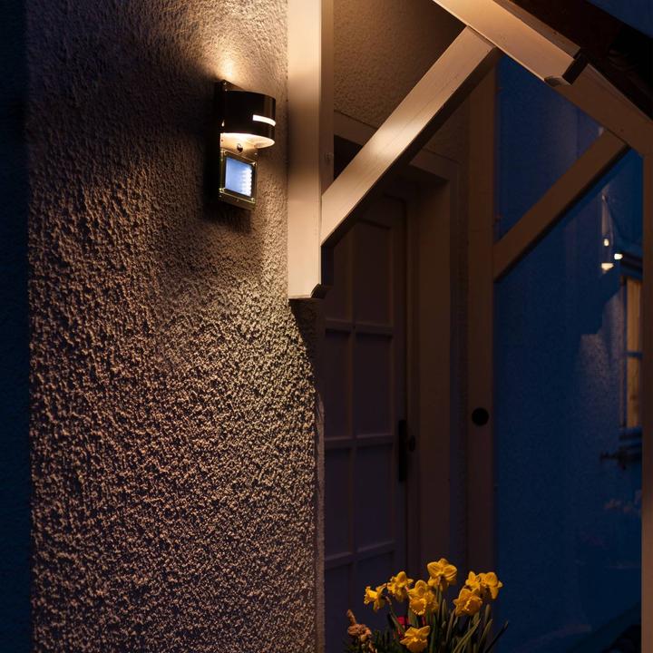 Actual product image Grafner Stainless Steel Wall Lamp with Motion Detector and House Number Light 88HN Luminaire (E27)