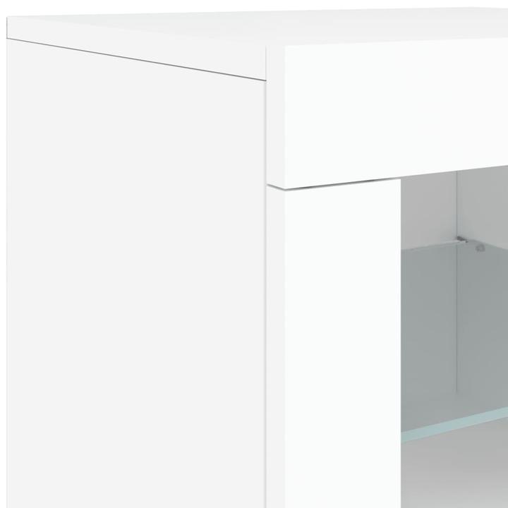 Produktbild VidaXL Beistellschrank mit LED-Leuchten Weiss (41 x 37 x 67 cm)