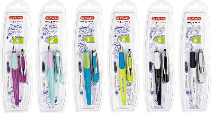 Immagine prodotto Herlitz Penna stilografica My Pen LH Lemon/Blue in blister (Verde, 1 x)
