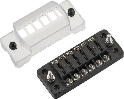 Actual product image Ective Car flat fuse strip for 6 fuses 20A/32V DC (screw connection)