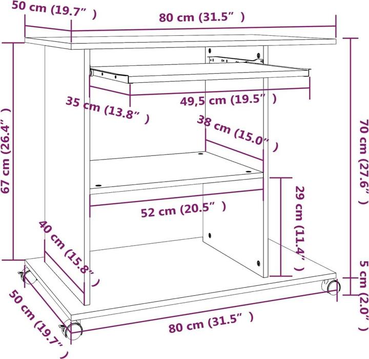 Produktbild VidaXL Valerye (80 x 50 x 75 cm)