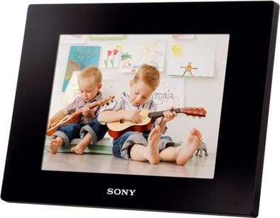 Sony DPF-D820, 8" Photoframe, MP3 und JPEG, 2GB, Schwarz (8")