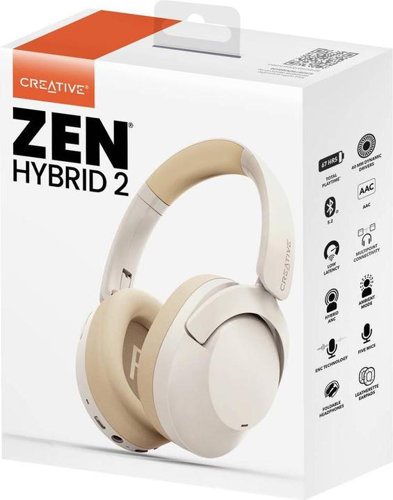 Produktbild Creative Zen Hybrid 2 (wei?, Bluetooth, USB-C, ANC) (ANC, 67 h, Kabellos)