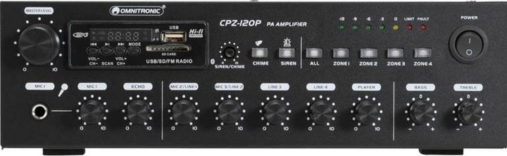 Produktbild Omnitronic CPZ-120P ELA ELA-Verstärker 120 W 4-Kanal 4-Zonen (Verstärker)