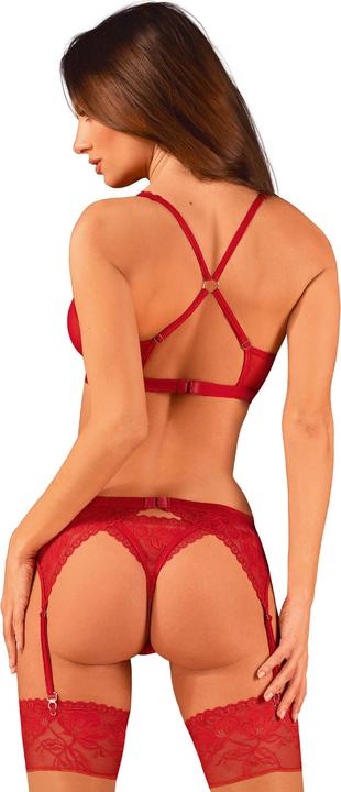 Produktbild Obsessive Lacelove Dreiteiliges Set Rot M/L (M/L)