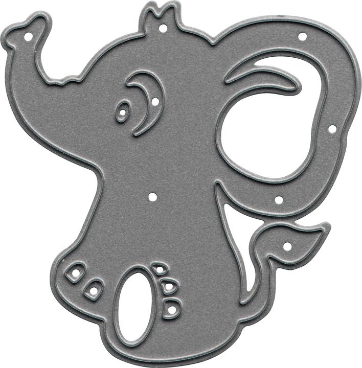 Actual product image Yvonne Creations Punching template "Baby elephant