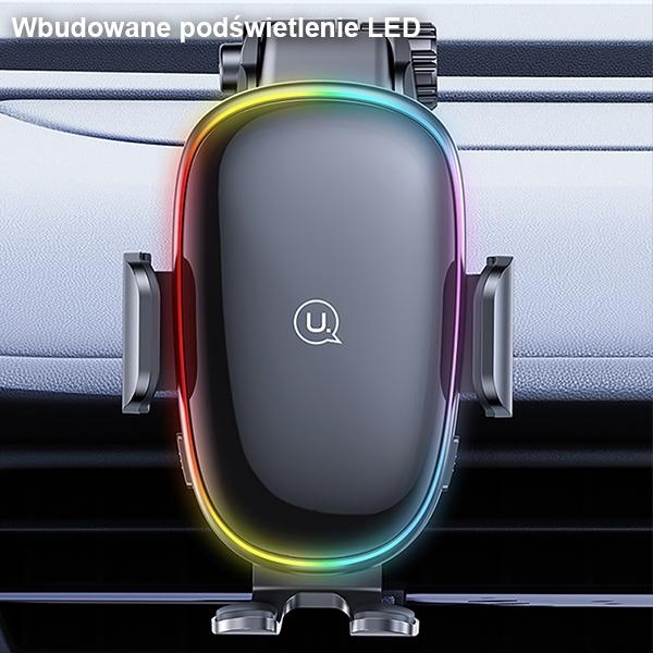 Actual product image Usams Uchwyt indukcyjny US-CD187 15W do szyby/na deskę czarny/black CD187ZJ01
