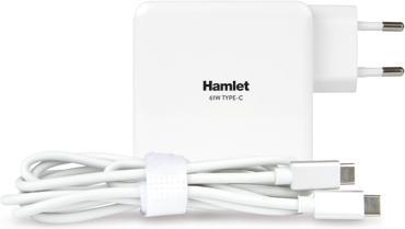 Immagine prodotto Hamlet 61W Type-C Charger alimentatore universale per notebook bianco (61 W)