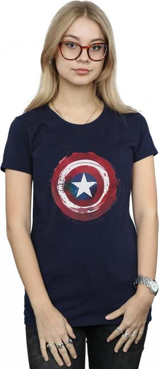 Image du produit - T-shirt CAPTAIN AMERICA SPLATTER SHIELD - Femme (XXL)