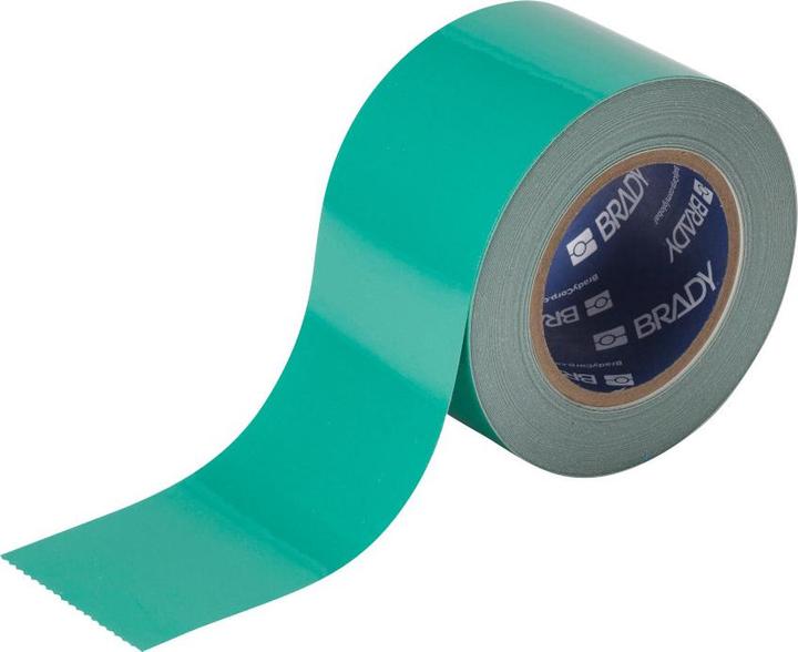Brady B-514, ToughStripe, floor marking tapes, polyester, green, 76.2mm x 30m (76.20 mm)