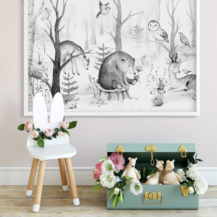 Image du produit Trenddeko Amis des animaux dans la forêt - (80 x 60 cm)