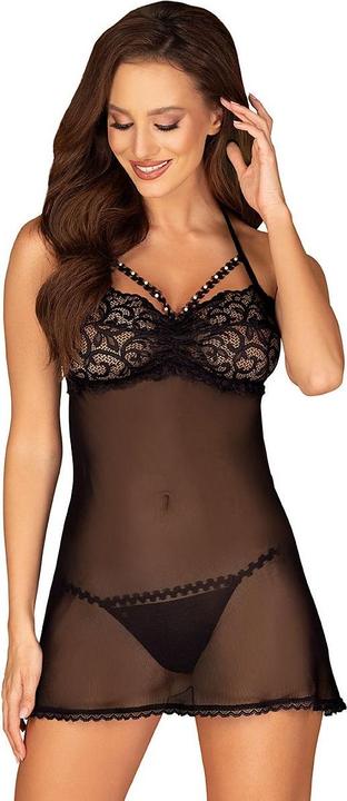 Immagine prodotto Obsessive Joylace - Babydoll trasparente nero (L, XL)