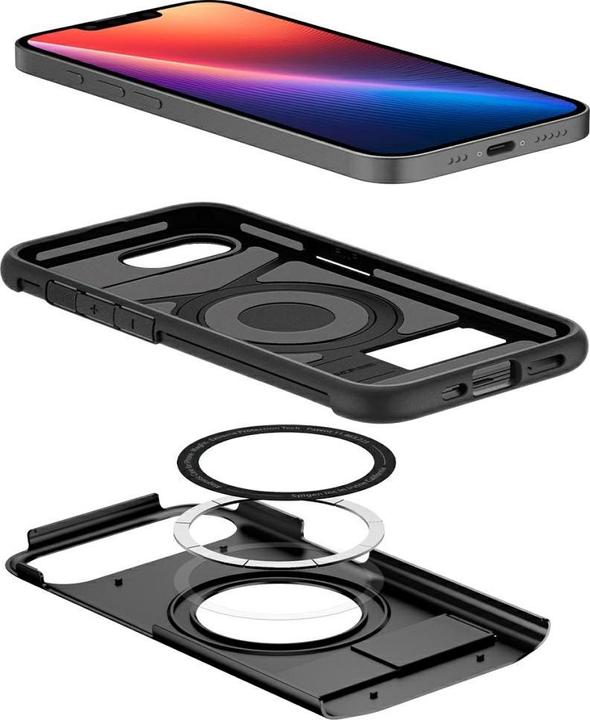 Actual product image Spigen Slim Armor MagSafe iPhone 16e Case - Black (Apple iPhone 16e)