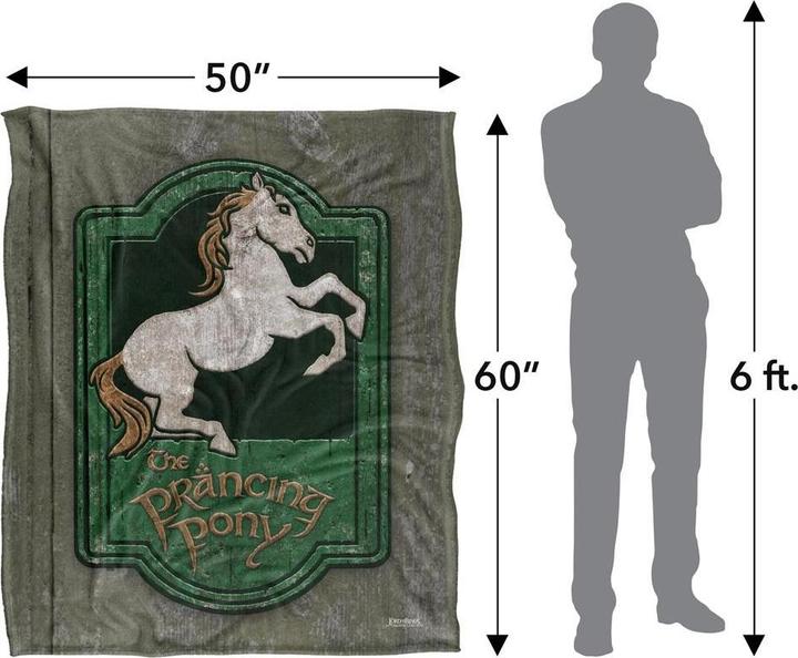 Produktbild Lord of the rings Decke Prancing Pony Schild (152 x 127 cm)