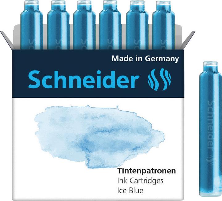 Actual product image Schneider Ink cartridge Callissima 6 pieces, Ice Blue (ink cartridges, Light blue)