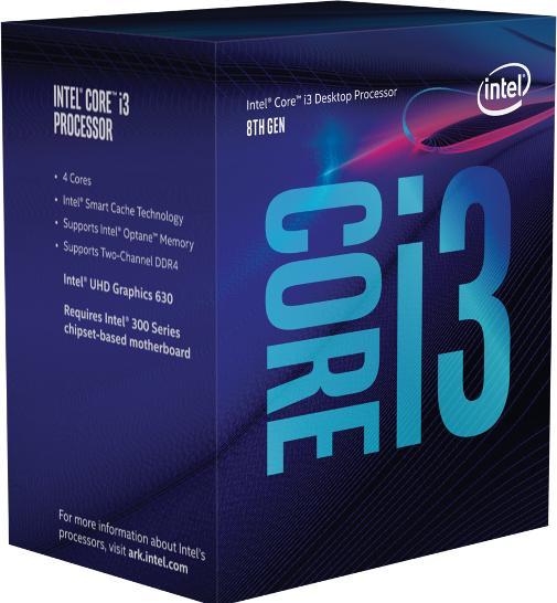 Produktbild Intel Core i3-8100 3,6GHz LGA1151 6MB Cache Tray CPU (LGA 1151, 3.60 GHz, 4 -Core)