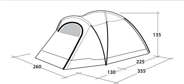 Actual product image Outwell - Cloud 4 - Green - 4-person (Dome tent, 6.30 kg, 4 persons)