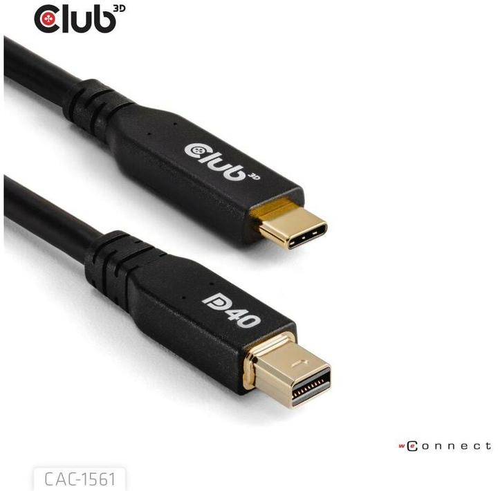 Produktbild Club 3D Club3D Kabel USB Typ C <> MiniDisplayPort DP40 2m St/St retail (2 m, USB Typ C)