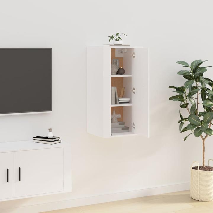 Produktbild VidaXL TV-Wandschrank Weiss 40x34,5x80 cm,Farbe: Weiss,Material