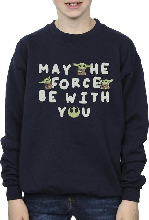Produktbild Star Wars The Mandalorian Grogu May The Force Be With You Sweatshirt Jungen (128)