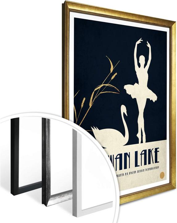 Actual product image Trenddeko Schwanensee - Swan lake (80 x 100 cm)