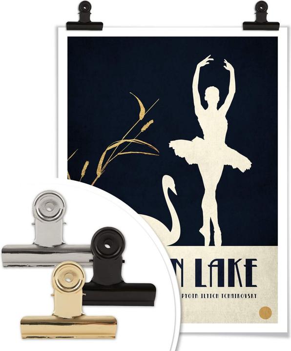 Actual product image Trenddeko Schwanensee - Swan lake (80 x 100 cm)