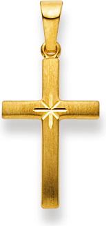 Produktbild Natsumi Schmuck Kreuz Anhänger Gelbgold 18K/750 Matt/Poliert (750/18 K Gelbgold)
